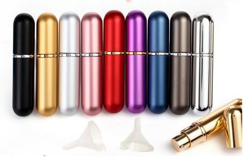 Marketty 6pcs 6ml Portable Mini Refillable Perfume Scent Aftershave Atomizer Empty Spray Bottle with 2 Funnel Filler for Travel Purse Bottle of travel cosmetics(6 Random color out of 10）