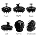 Ethradia Scalp Massager, Hair Shower Brush, Siliscrub Shampoo Brush, Hair Scalp Brush, Hair Products with Soft Silicon Brush Head for Women/Men/Childs/Pets (Black)