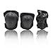 eNilecor Kid's Knee Pads Elbow Pads Wrist Guards for Skateboarding Cycling Skating Roller Blading Protective Gear Pack of 6 (Small, Black)