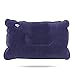 Ptatoms Outdoor Flocking Fabric Inflatable Pillow Cushion for Home Travelling Camping Rest (Dark Blue)