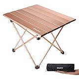 KingCamp Ultralight Compact Folding Camping Aluminum Table with Carry Bag, Two Sizes