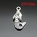 40pcs Mix Tibetan Silver Alloy Tone Mermaid Pendant Charms Jewelry Fingdings
