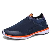 AMAWEI Boys & Girls Water Shoes Quick Drying Sports Aqua Athletic Sneakers Lightweight Sport Shoes(Toddler/Little Kid/Big Kid) (07,38,Navy/Orange)