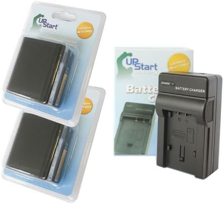 2 Pack - Replacement for Canon XL2 Battery + Charger - Compatible with Canon BP-970 Digital Camcorder Battery and Charger (7500mAh 7.4V Lithium-Ion)