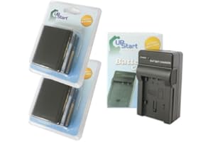 UPSTART BATTERY 2 Pack - Replacement for Canon XL2 Battery + Charger - Compatible with Canon BP-970 Digital Camcorder Battery and Charger (7500mAh 7.4V Lithium-Ion)