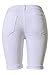 Dokotoo Womens Casual Denim Destroyed Bermuda Shorts Jeans X-Large White