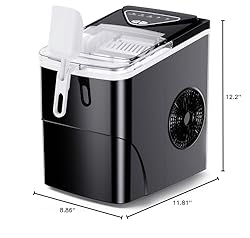 Silonn Countertop Ice Maker, 9 Ice Cubes in 6