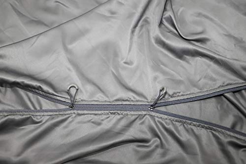 Browint Sleeping Bag Liner with All Around Two-Way Zipper, Travel Sheet with Pillow Pocket, 87"x41" Extra Wide Travel Sleep Sheet for Hotel, Lightweight, Super Soft Silky Fiber Camping Sheet, Multifun - Thumbnail 4