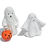 Miniature Fairy Garden Trick or Treat Ghosts, Set of 2