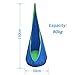 Seasofbeauty Kids Child Pod Swing Chair Hammock Indoor Outdoor Hanging Seat Cushins Patio Swings Blue