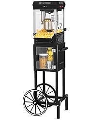 Nostalgia KPM220CTBK 2.5 oz Professional Popcorn & Concession Cart with 5 quart Bowl, 45
