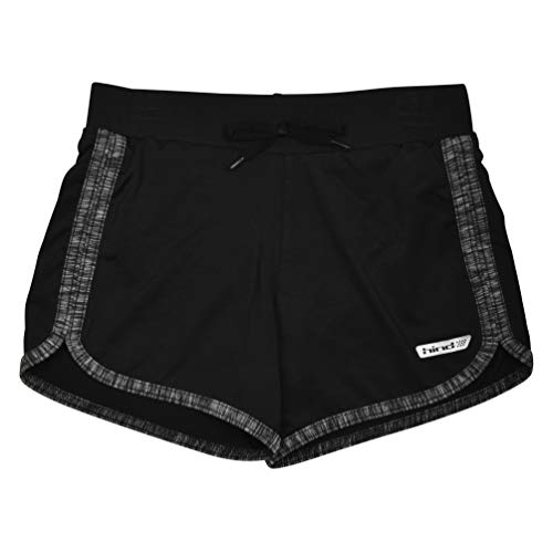 Hind Girls 4-Pack Athletic and Running Activewear Shorts, Black/N.pink/Pink/Charcoal, Large (6X)