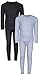 Snozu Boys 2-Pack Thermal Warm Underwear Top and Pant Set (Little Boys), Black/Heather Grey, Size 5/6'