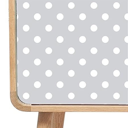 Carta Adesiva Per Mobili A Pois Bianchi E Fondo Grigio