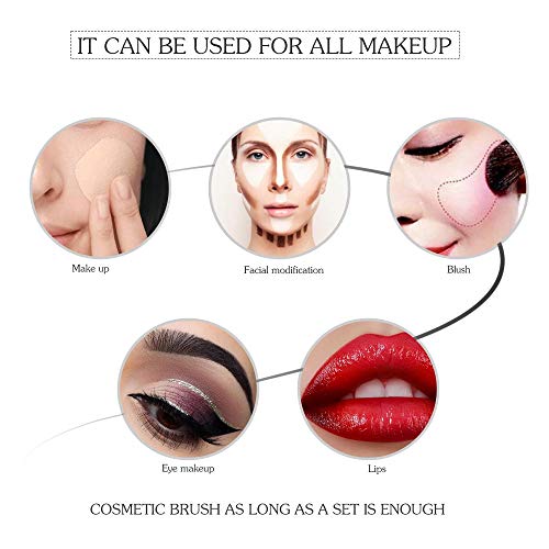 Makeup Brushes 18 Pcs Professional Makeup Brush Set with Brush Bag, Premium Synthetic Foundation Brushes Blending Face Powder Eye Shadows Travel Make up Brushes Tool