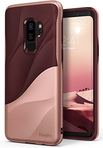 Galaxy S9 Plus Case Ringke [WAVE] [Rose Blush] Dual Layer Heavy Duty 3D Textured Shock Absorbent PC TPU Full Body Drop Resistant Protection Modern Design Cover for Samsung Galaxy S9 Plus 2018