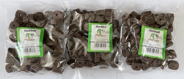 Stockbull LAMB CHUNKIES Dog Treats/Pill Pockets 500g (Pack of 3)