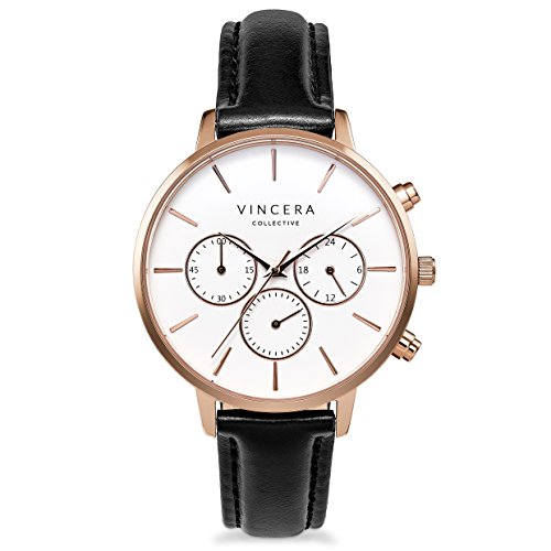 Vincero Luxury Women's Kleio Wrist Watch Rose Gold White Dial