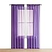 HLC.ME Purple Sheer Voile Window Treatment Rod Pocket Curtain Panels for Kids Room, Bedroom and Living Room (54 x 84 inches Long, Set of 2)