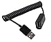mxtechnic USB 2.0 Expansion Spring Coiled Cable 4in Standard Spiral Flexible Active Extension USB 2.0 A-Male to A-Female Processors for Printers, Cameras, Mouse and Other USB Computers