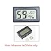 EEEKit 2-Pack Mini LCD Digital Electronic Temperature Humidity Meter Indoor Thermometer Hygrometer (Black)