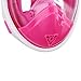 TGNAZET Full Face Snorkel Mask Kids, 180° Easy Breathe and GoPro Compatible with Anti-Fog & Anti-Leak Pink