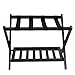 WELLAND Wood Collapsible Foldable Luggage Rack Holder with Shelf Suitcase Luggage Stands for Guest Room (Espresso)