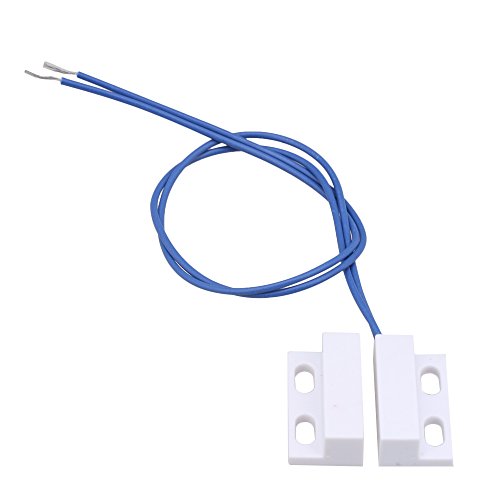 Mxfans White N.O. Magnetic Proximity Contact Reed Switch AC 110-220V for Door