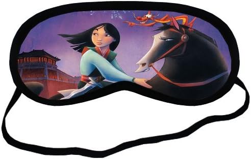 Custom Luxury Mulan Cartoon Perpul Sleep Mask - Large Comfortable Mask for Men Women Children Eye Mask for Travel and Light Blocking