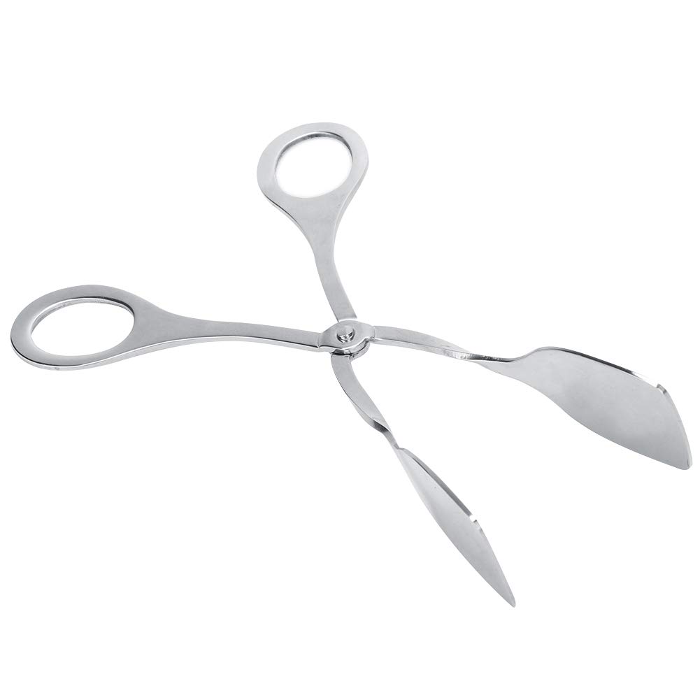 Serving Tongs Stainless Steel Scissor Tongs, Heavy Duty Kitchen Tongs for Cooking Grilling Baking Toasting, High Temperature Resistant