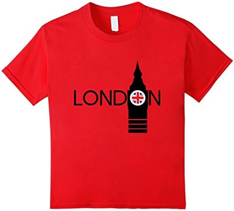 unisex-child I Love London City UK England Flag TShirt for Men Women Kids 10 Red