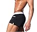 SALENT Mens Swimsuits Swim Trunks Short Swimming Boxer Briefs - Quick Dry Mesh Lining (Black, L Fit Waist: 34