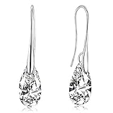 Valentines Day Gifts Pugster Champagne Angel Teardrop Swarovski Elements Crystal Earrings (Clear White)