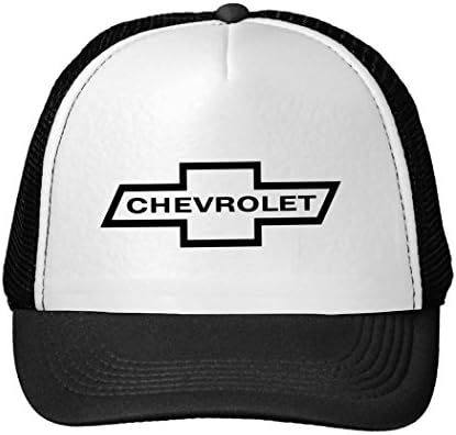Adjustable Chevrolet Symbol Mesh Back Trucker Cap Black