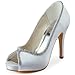 ElegantPark EP11083 Women Pumps Peep Toe Rhinestones Platform High Heel Satin Evening Wedding Dress Shoes