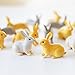 tyoungg 24 Pieces Fairy Garden Easter Rabbit Miniature Animal Figures 1.5 * 1.1 Inch (24 Rabbits)