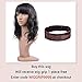 MelodySusie Mid Length Curly Wavy Wig for Women, 17 inches Hair Replacements Wig with Bang, Synthetic Fiber, Natural as Human Hair, for Daily Halloween Cosplay with Wig Cap, Light Brown (#054Black)