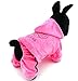 PEGASUS Pet Clothes for Puppy Cat Small Dog Soft Velvet Crown Jumpsuit Coat Hooide Pajamas Tracksuit Pink S