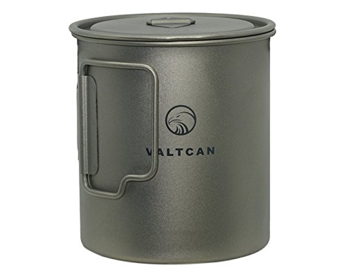 Valtcan Titanium 750ml Pot for Camping Coffee Tea Backpacking Bushcraft Fire Mug Cup with Lid and Stuff Sack - Thumbnail 3