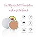 100% PURE Cream Foundation Concealer Face Makeup Medium to Full Matte Coverage, Rich Hydrating Dry Skin Balance, Vegan Fruit Pigmented Golden Peach Color (Medium Tan with Neutral Undertones) - 0.32 oz