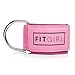 FITGIRL - Ankle Strap (Single) for Cable Machines and Resistance Bands, Work Out Cuff Attachment for Home & Gym, Glute Workouts - Kickbacks, Leg Extensions, Hip Abductors, Women Only (Pink, Single)