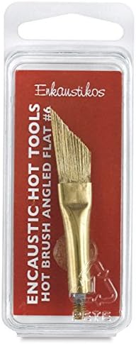 Enkaustikos Hot Brush Attachment - Angled Flat, Size 6