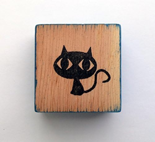 Altered Attic Mounted Rubber Stamp: Big Eyed Kitty Cat Graphic Image