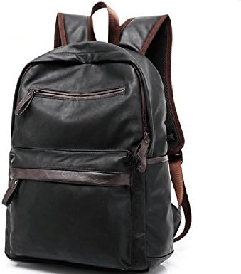 17 inch Leather Laptop Backpack Shoulder Bag Hiking Daypack Travel Bag for Men Women