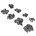 Metal Woodruff Keys Semicircle key Wedges Assortment Disc Fastener Set Different Sizes Fasteners for Mechanical Industry 80 Pcs