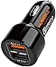 2018 HUSSELL Car Charger. Quick Charge 3.0 + 2.4A Smart IC Dual USB Car Charger Adapter for any iOS or Android Devices: Samsung and More. Car Adapter. Car Charger Adapter. Car Charger USB