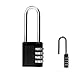 ONUEMP Combination Lock, 4 Digit Combination Padlock 2.5 Inch Hardened Steel Shackle, Black Long Shackle Padlock - 10000 Combinations, for School, Employee, Outdoor, Gym Locker, Case, Cabinet