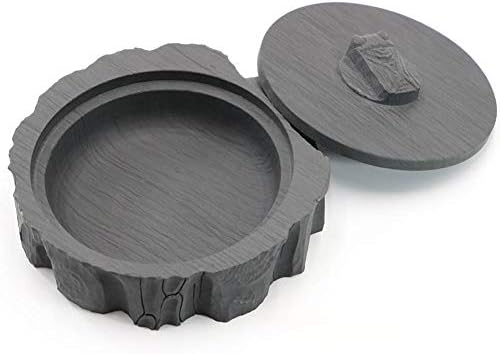 Wancetang Chinese Calligraphy Ink Stone for Beginners Calligraphy Paintings/Writings Practice Natural Inkstone with Cover 4"