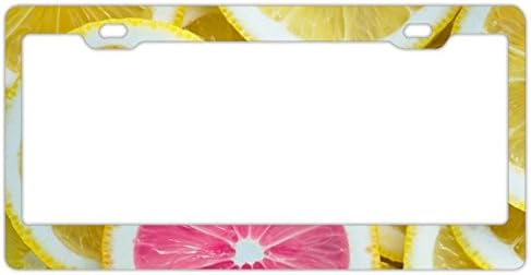 Personalized Custom Made Acid Citric Citrus Metal License Plate Frame