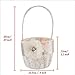 Customoffi Modern Basket – Best for Flower Girl Basket for Any Events – Classic and Elegant Round Basket with Handle